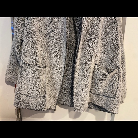 Fluffy Gray and Black Cardigan - Picture 3 of 3